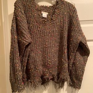 Main Strip multi polka dot sweater